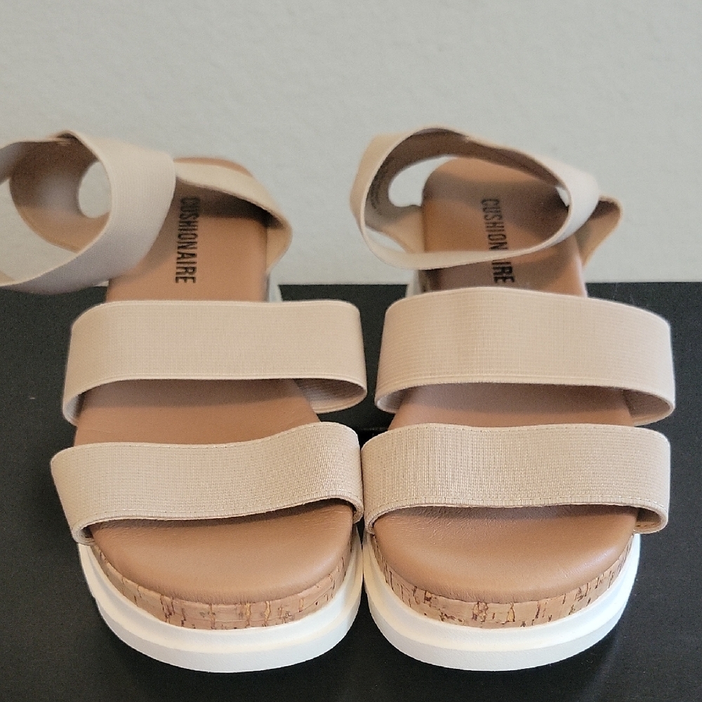Size 6 CUSHIONAIRE Naomi Cork Wedge Sandal